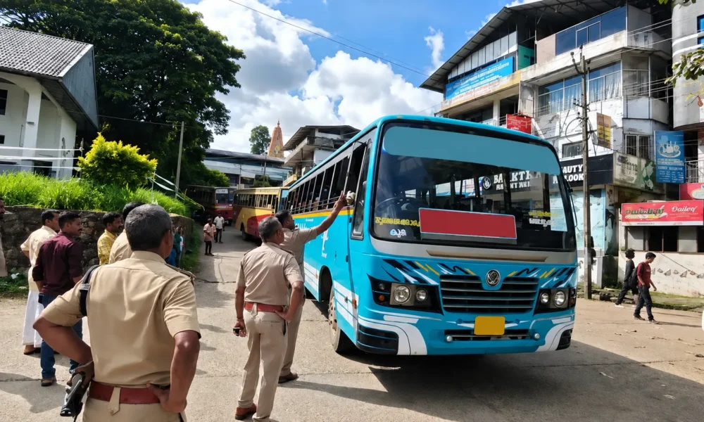 Three private bus drivers booked for drunk driving in Thodupuzha